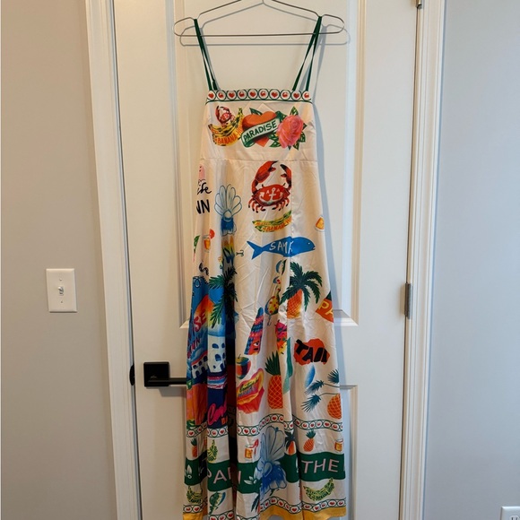 Colorful Graphic Maxi Maternity Dress - Picture 1 of 4